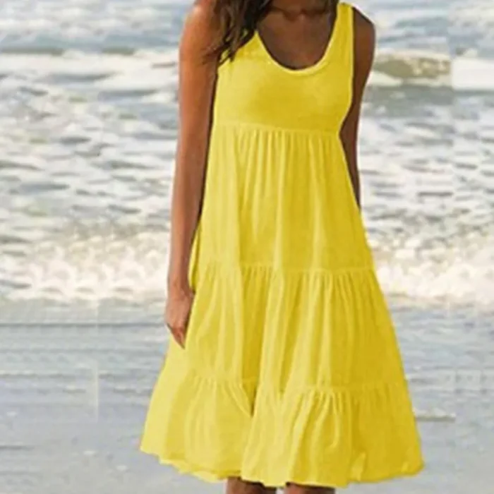 Jocoo Jolee Women Causual O Neck Sleeveless Ruffles - Image 6