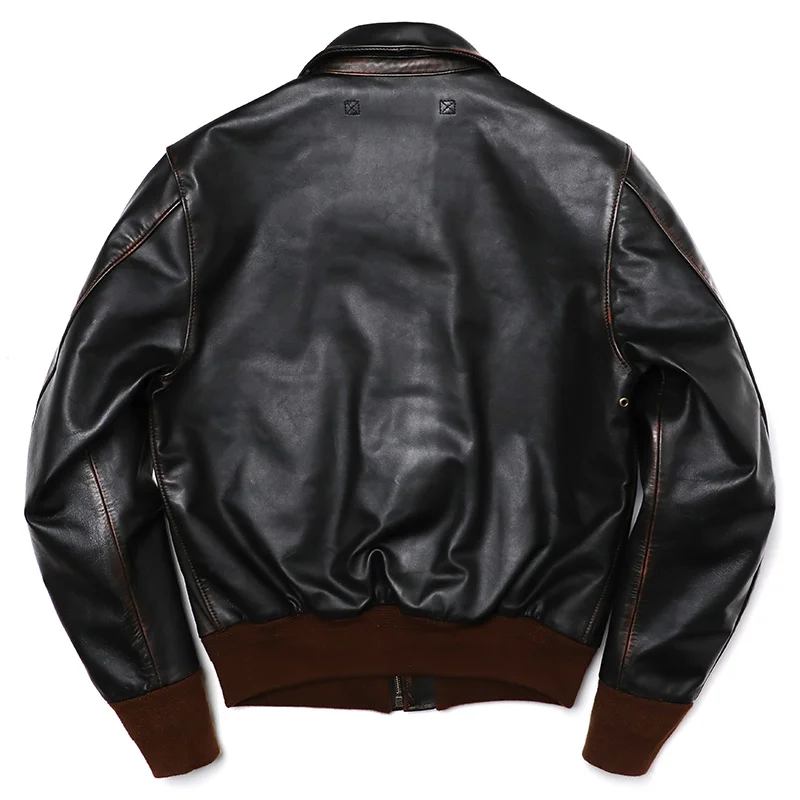 Classic A-2 Type Horsehide Us Air Force Genuine Leather Jacket - Image 4