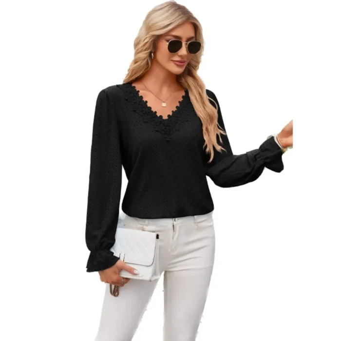 Women Clothing Autumn Vintage Shirts for Women - Image 3