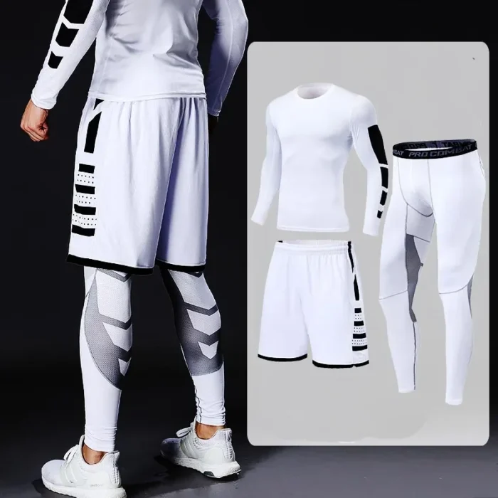 Men's Running Tracksuit Training Fitness Sportswear Set Compression Leggings Sport - Image 5