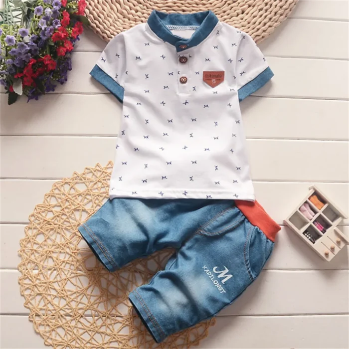 2PCS Baby Set Summer Fashion All over Print